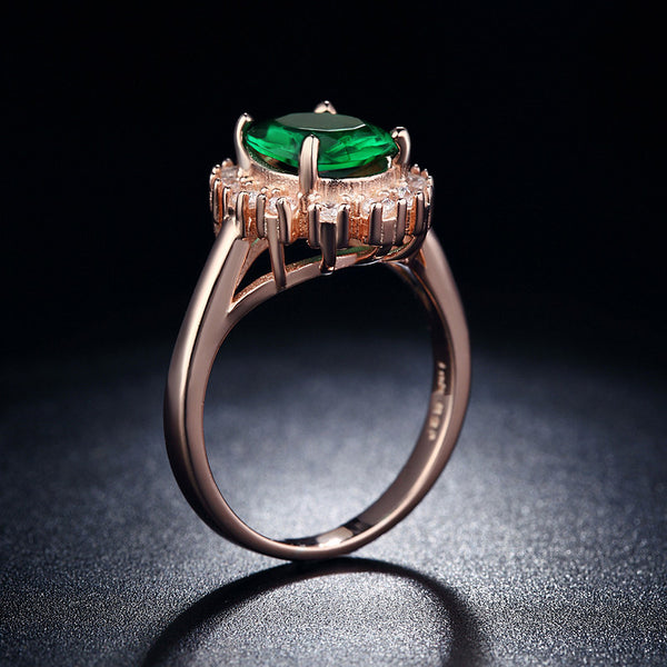 Gold Plated inlaid Emerald