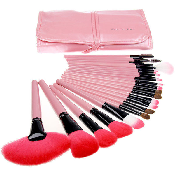 Naked Makeup Professional 24 PCS Makeup Brush Set (Pink)