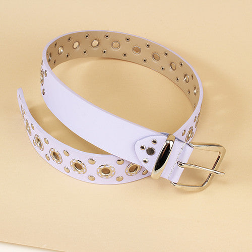 Pastel Purple Perforated Belt