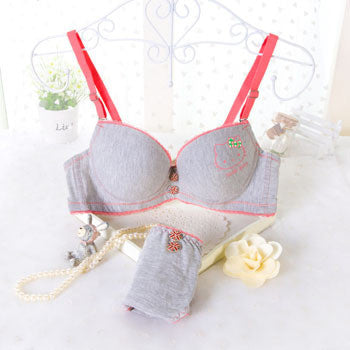 Young Girls Kitty Print Lace Bra