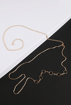 Circle Accent Back Necklace