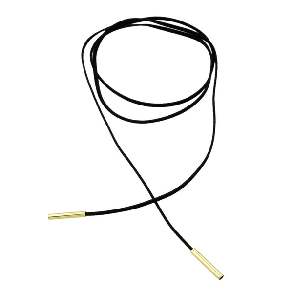 Black PU Leather Chain Necklace