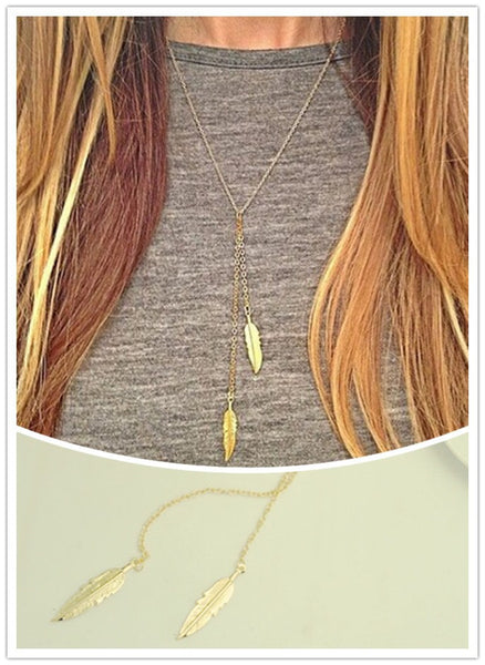 Women's Dainty Gold Leaf Necklace