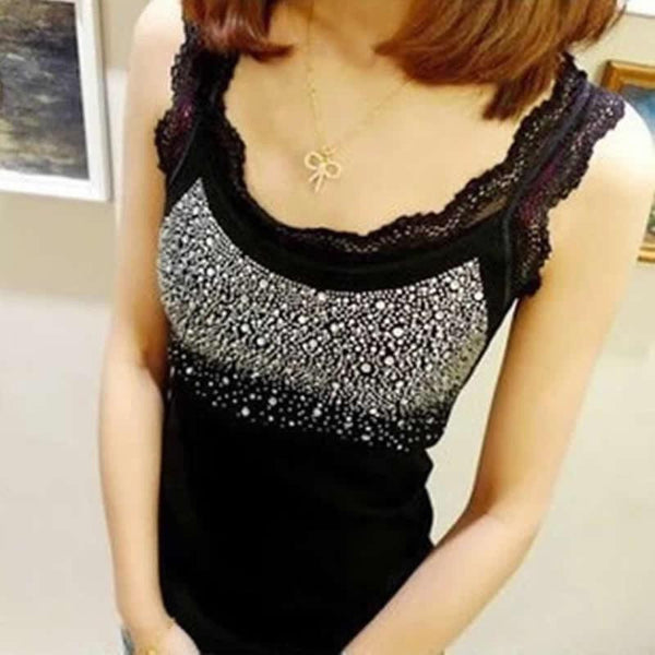 Sequin Lace Tank Top