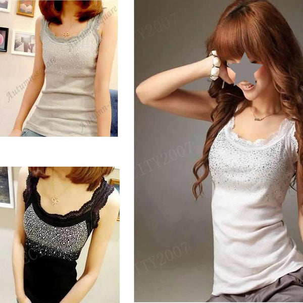 Sequin Lace Tank Top