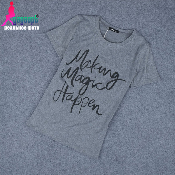 Gray Tops Blusas tee shirt femme Free Shipping