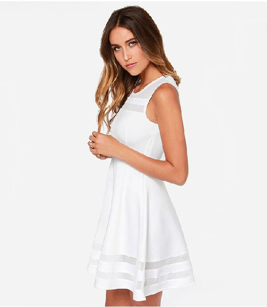 mulheres vestido branco de Chiffon Vestidos de festa