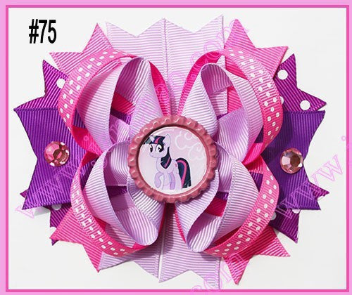 4.5"  Inspired Boutique Layered Hair Bow (50pcs/lot)